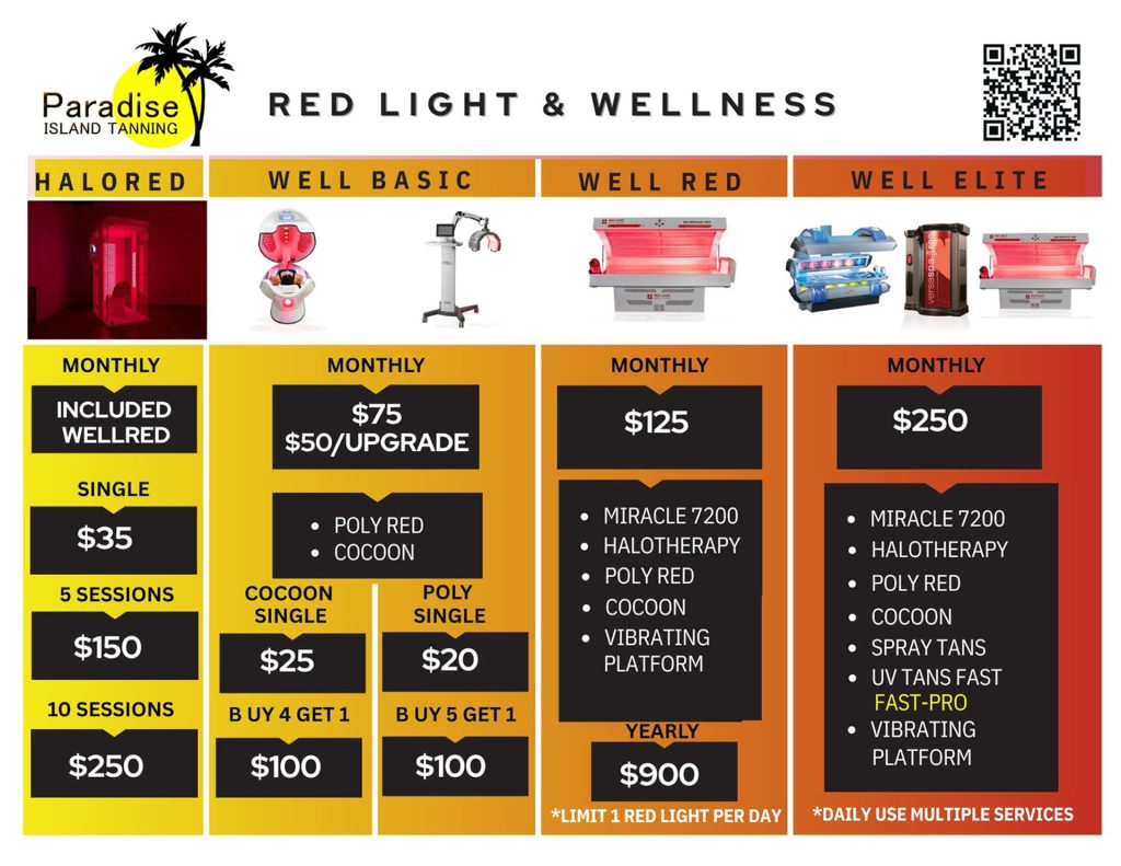 Red Light & Wellness Pricing